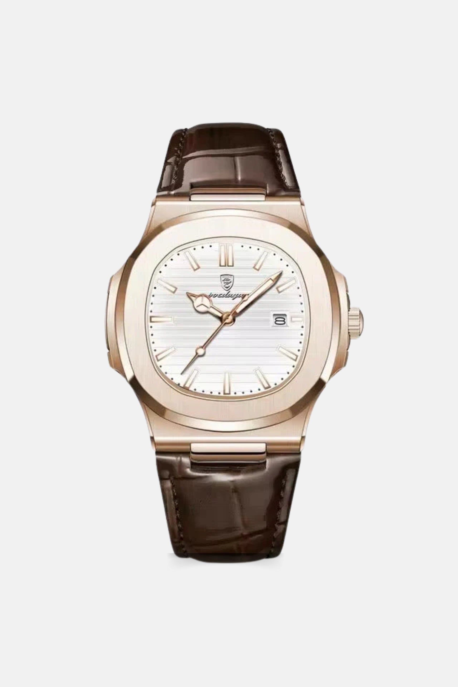 Royal leather horloge goud/wit