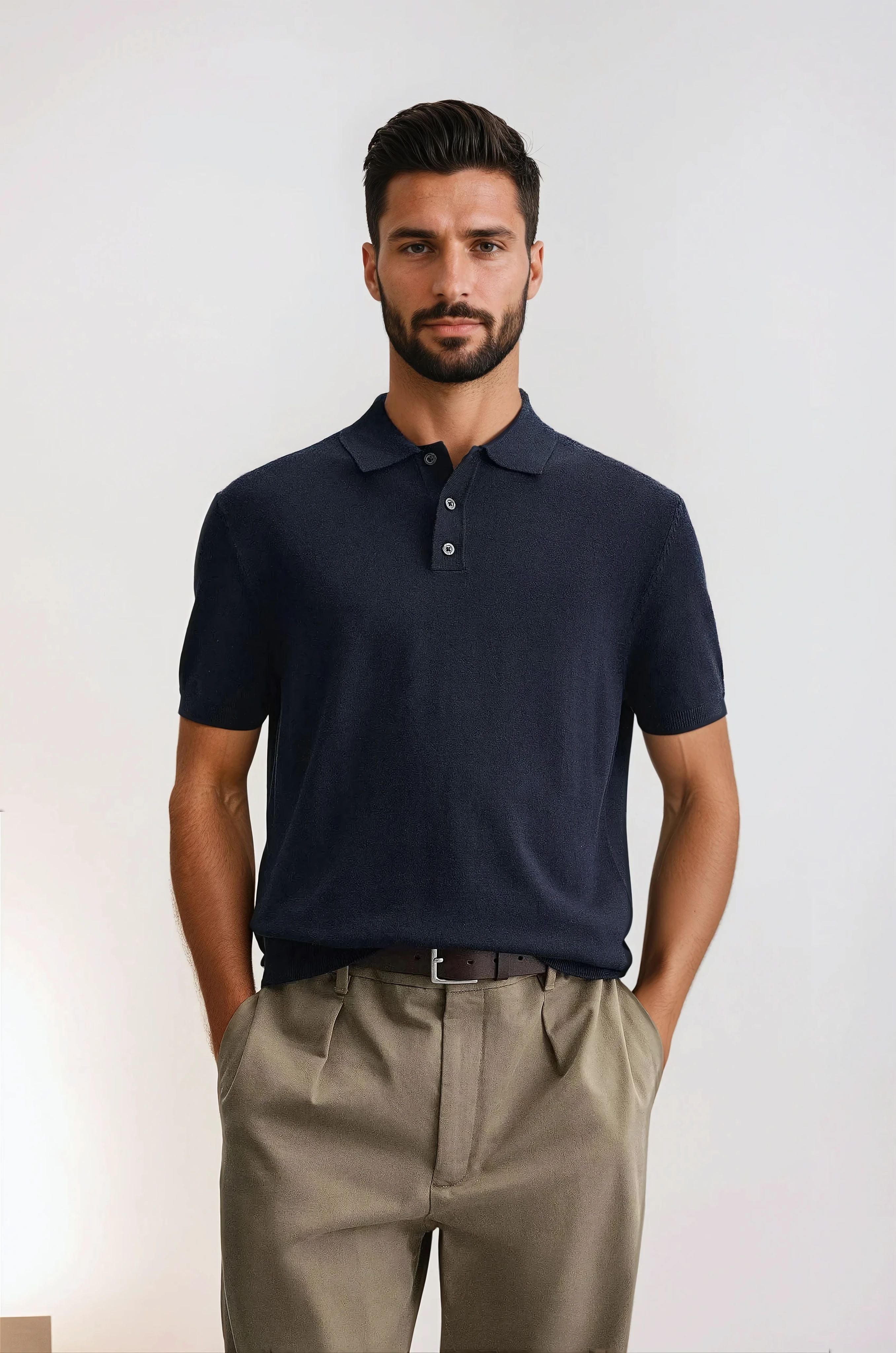 Firenze katoenen Polo - Marine