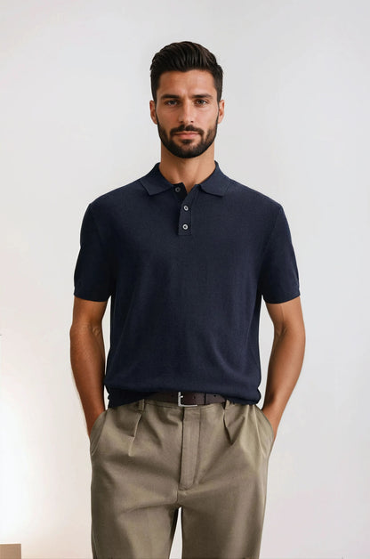 Firenze katoenen Polo - Marine
