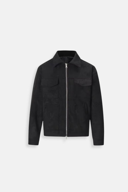 Luxe suede jack zwart