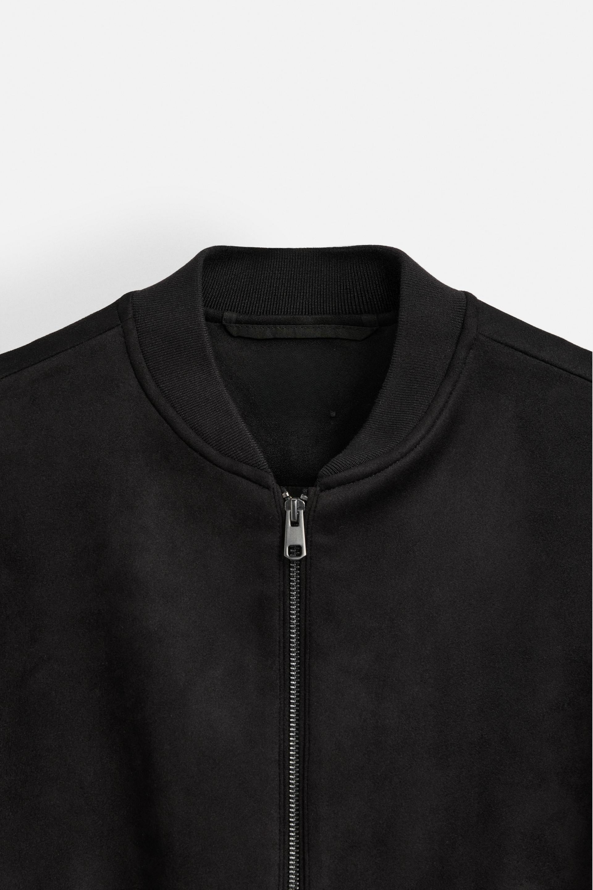 Luxe suede bomberjack zwart