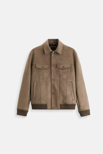 Luxe suede jack bruin