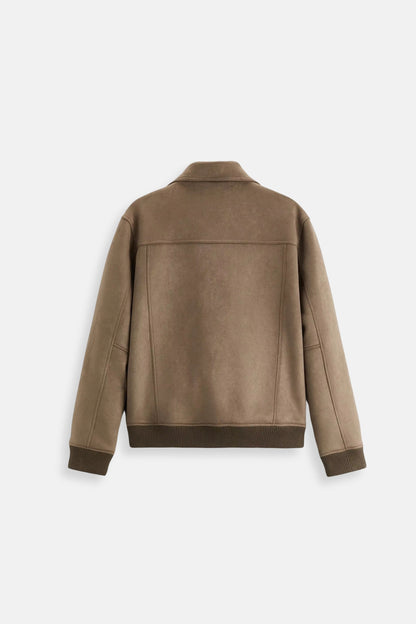 Luxe suede jack bruin