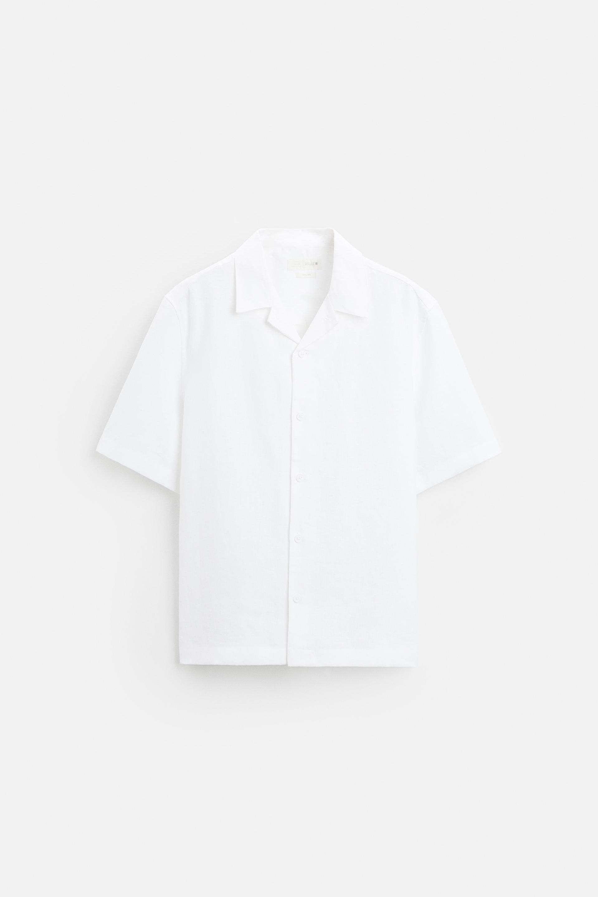 Linen shirt buttons white