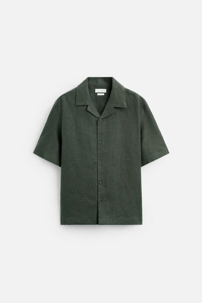 Premium linnen zomer set legergroen