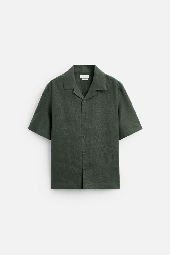 Premium linnen zomer set legergroen
