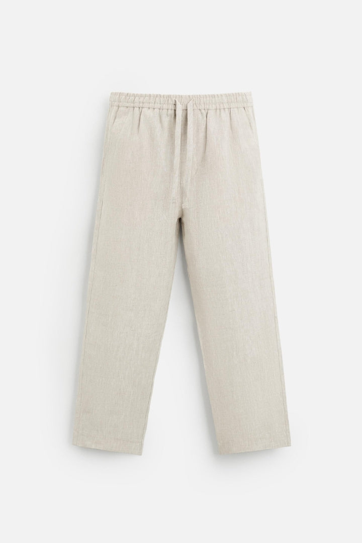 Premium linnen zomer set taupe