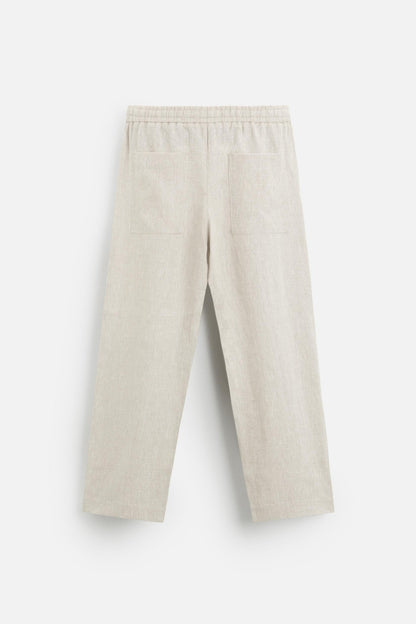 Linnen broek licht beige