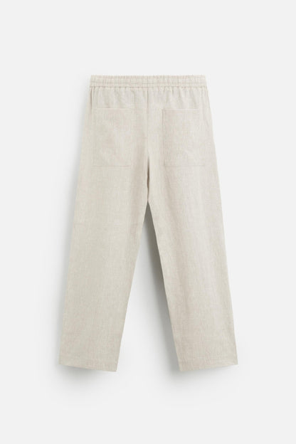 Premium linnen zomer set taupe