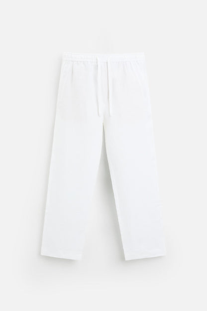 Premium linnen zomer set wit