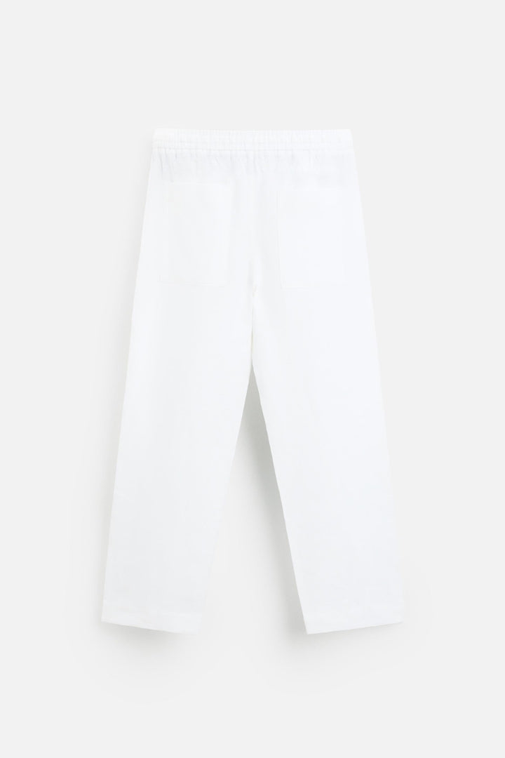 Premium linnen zomer set wit