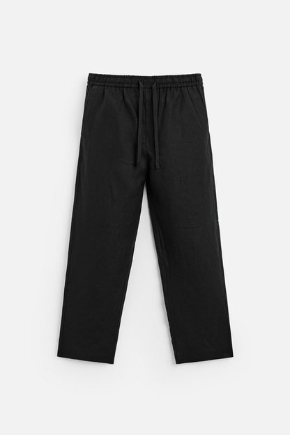 Linnen broek licht zwart