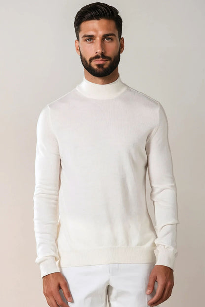 Portofino Kasjmier Mockneck – Ecru