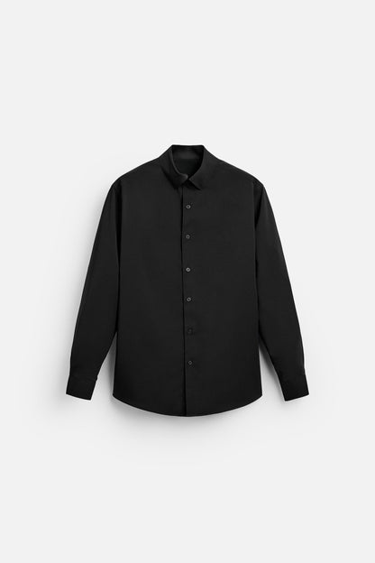 Stretchy overhemd zwart