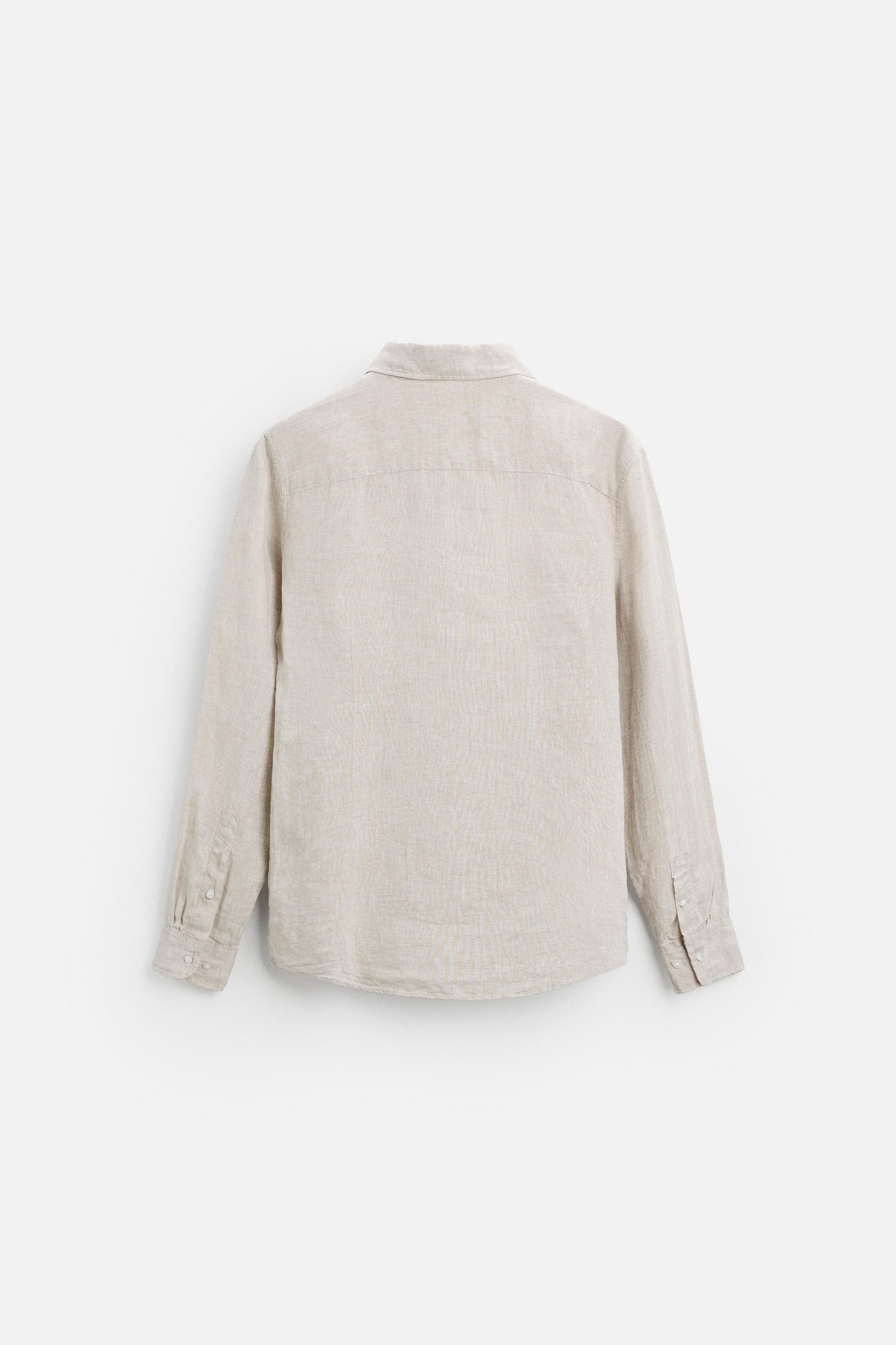 Linnen overhemd beige
