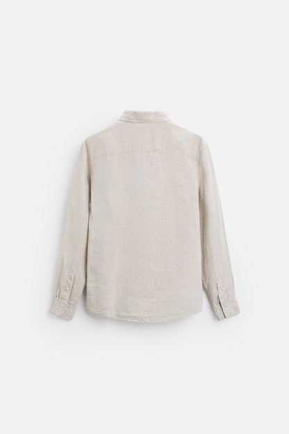 Linnen overhemd beige