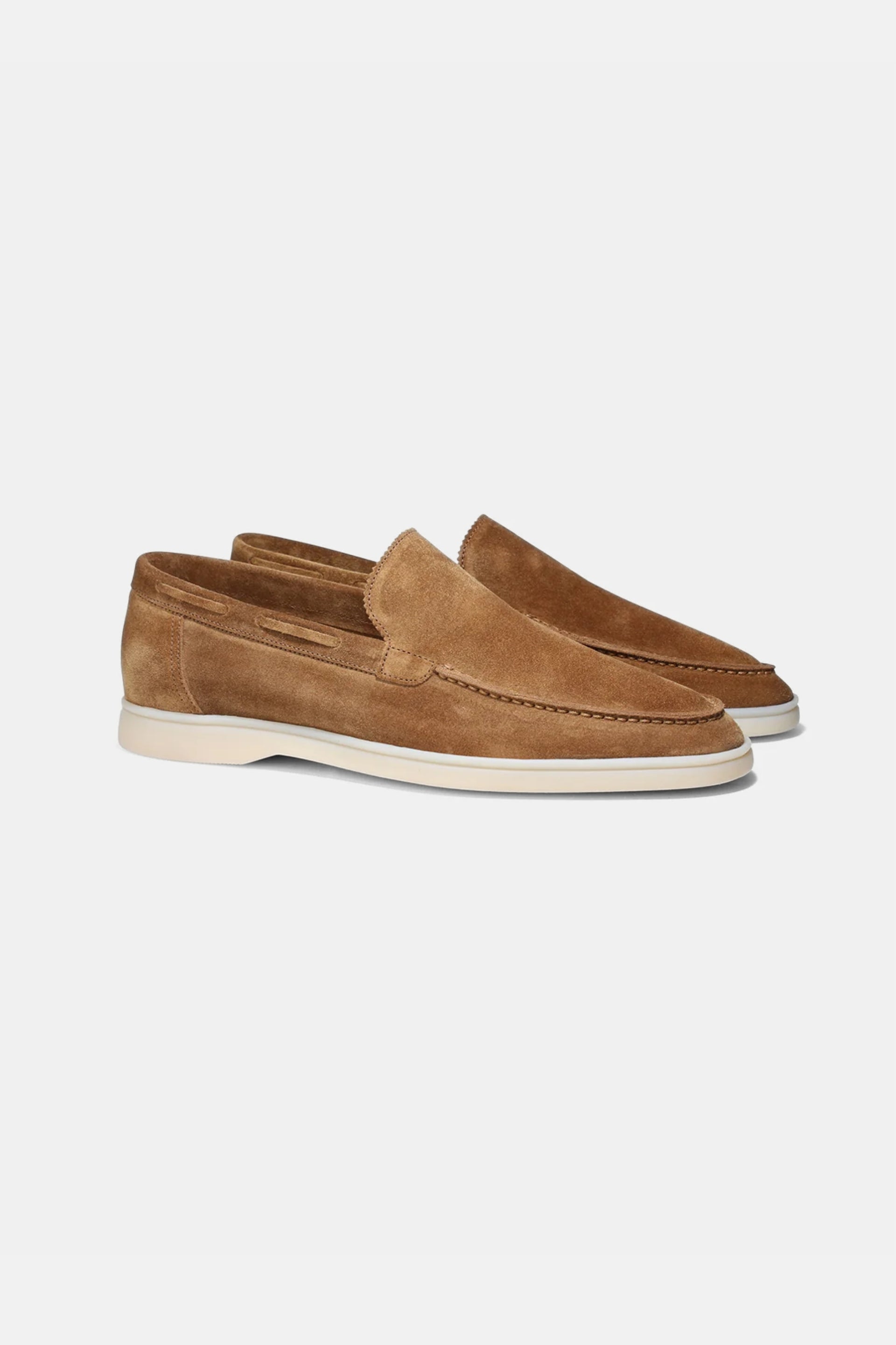 Lage suede loafers caramel