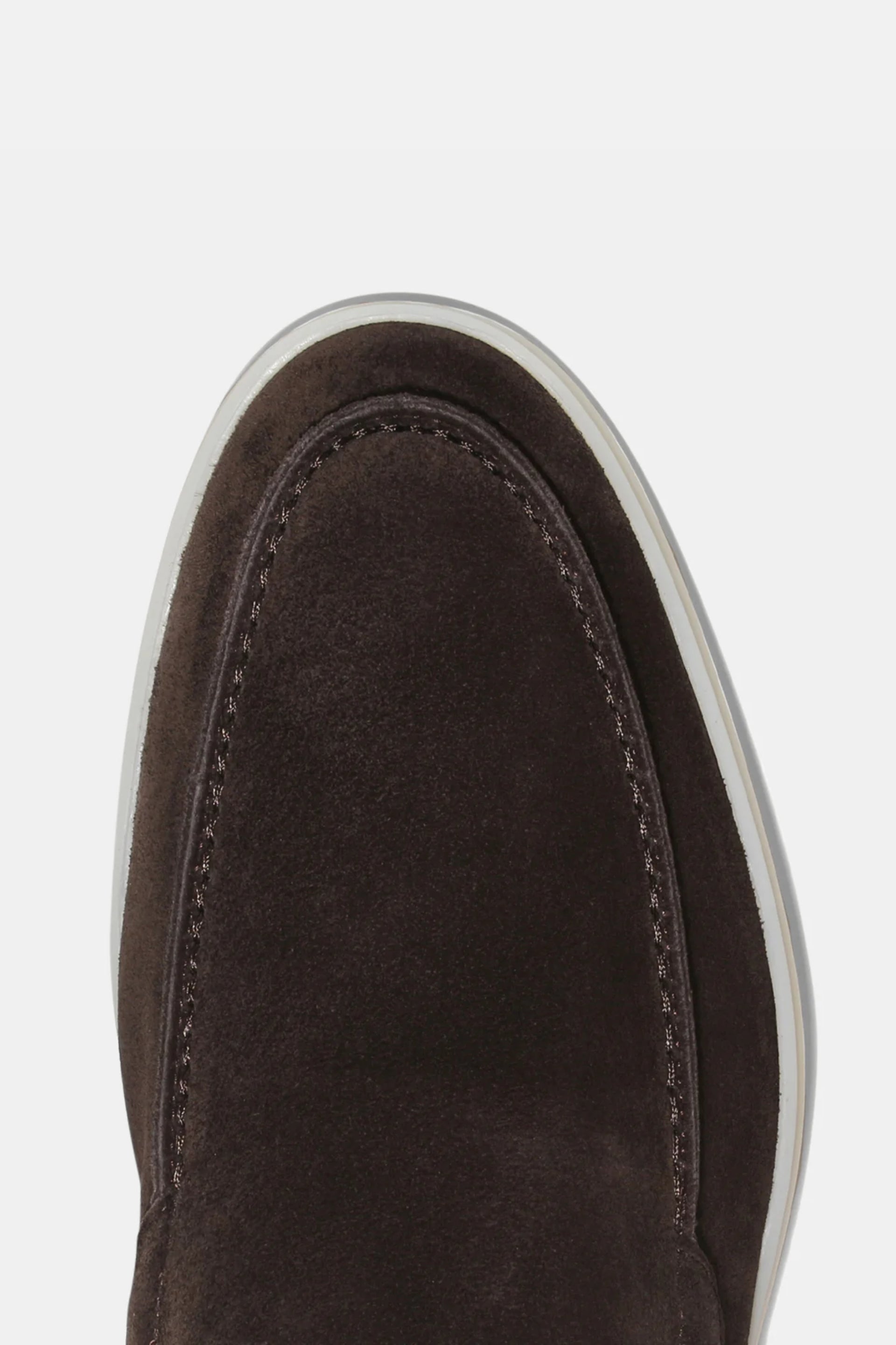 Lage suede loafers donkerbruin