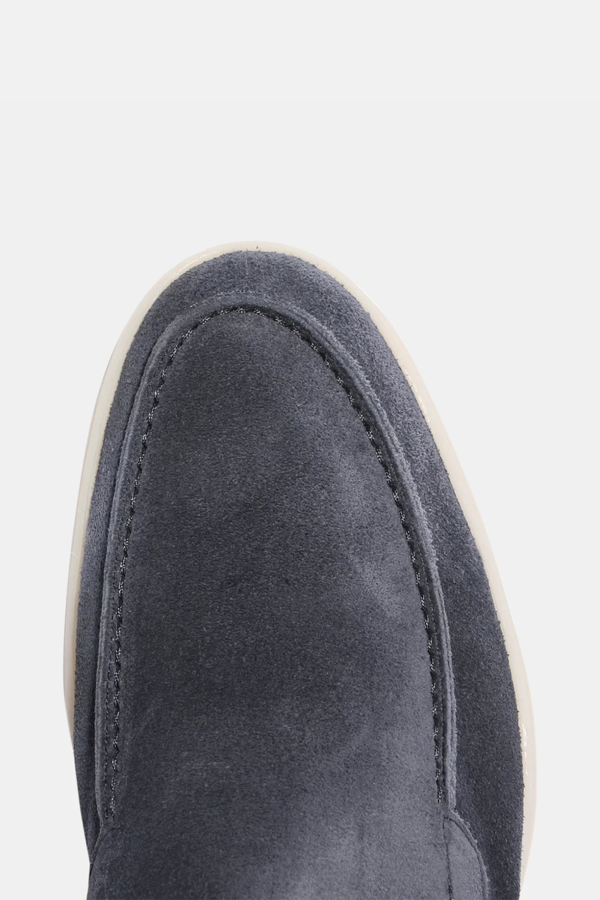 Lage suede loafers donkerblauw