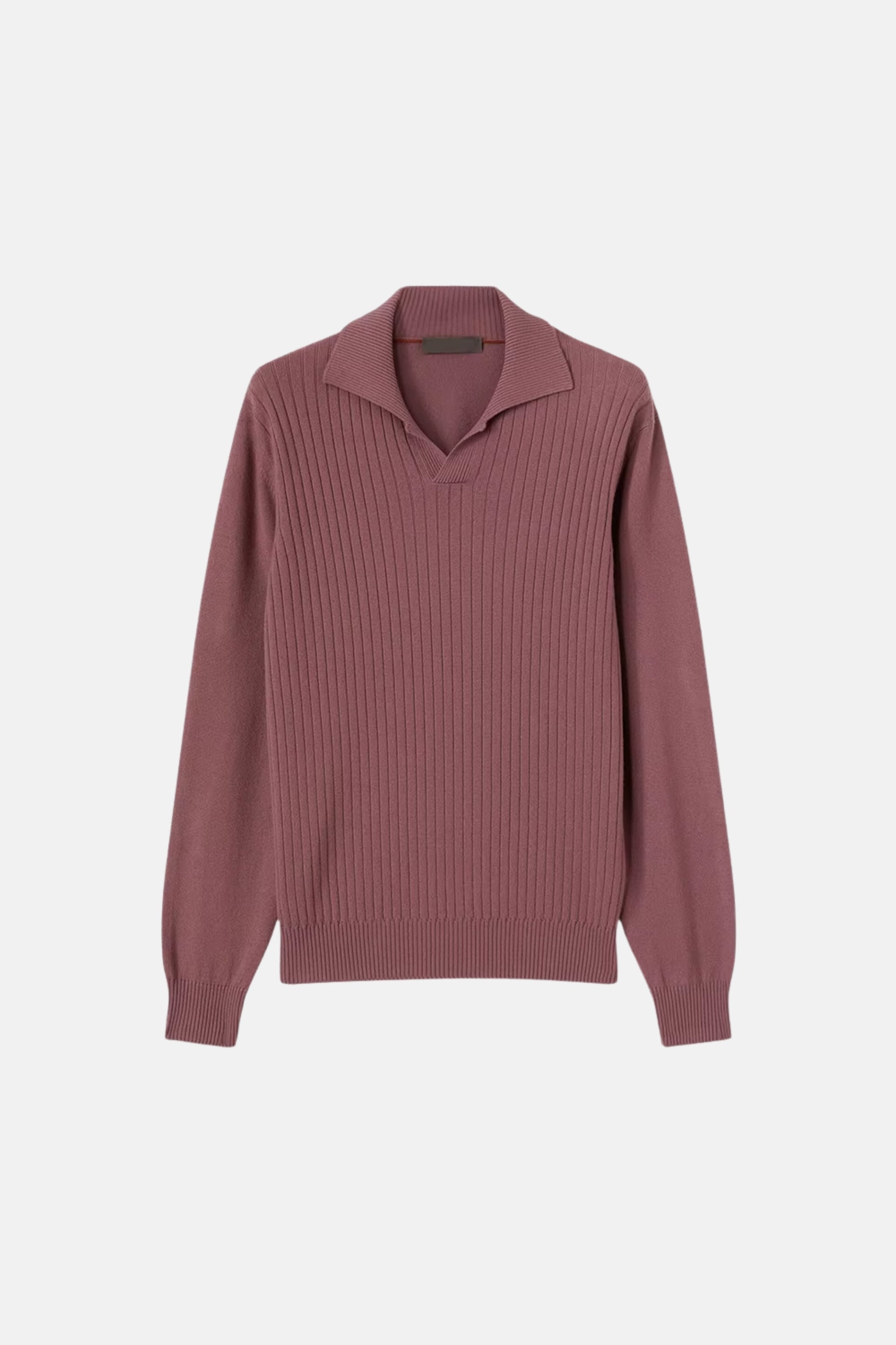 cashwool polo long pink