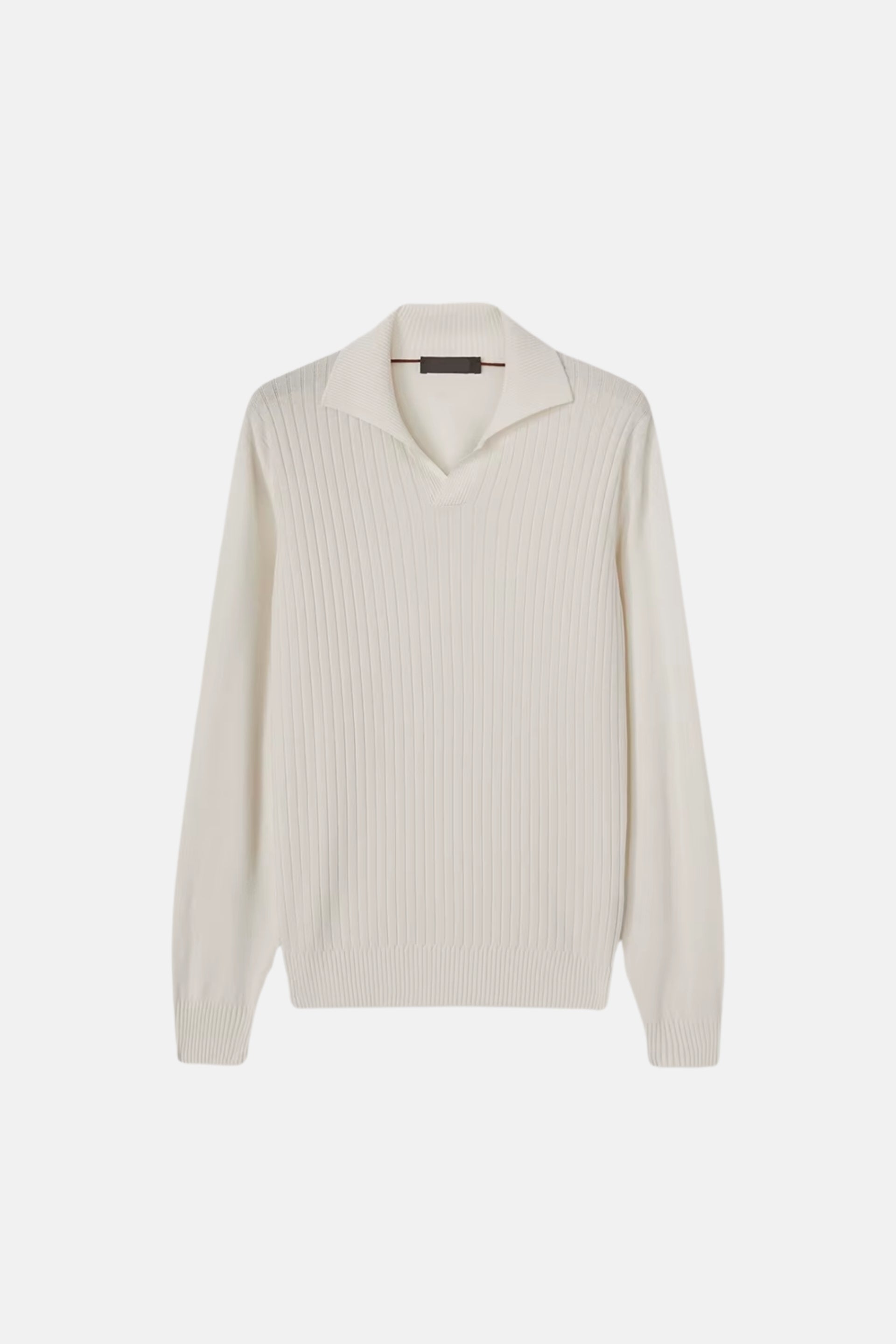 cashwool polo long white