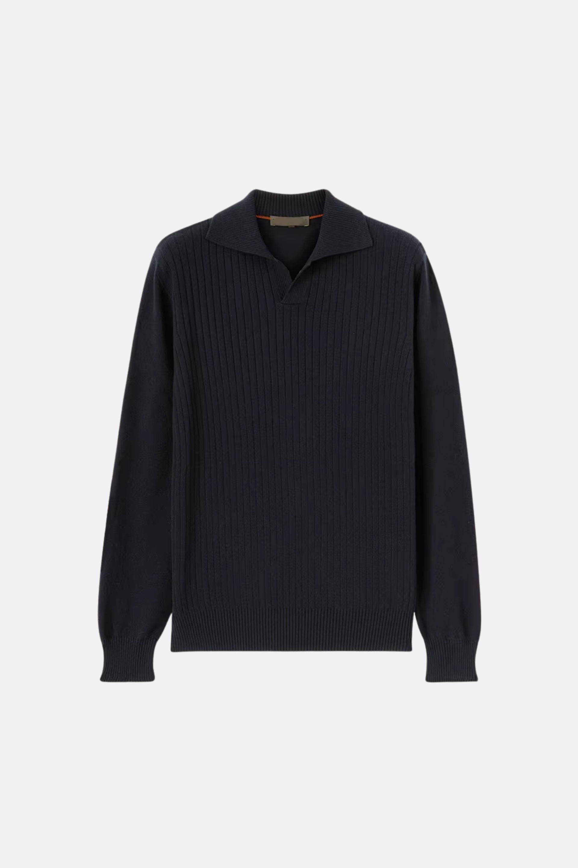 cashwool polo long black