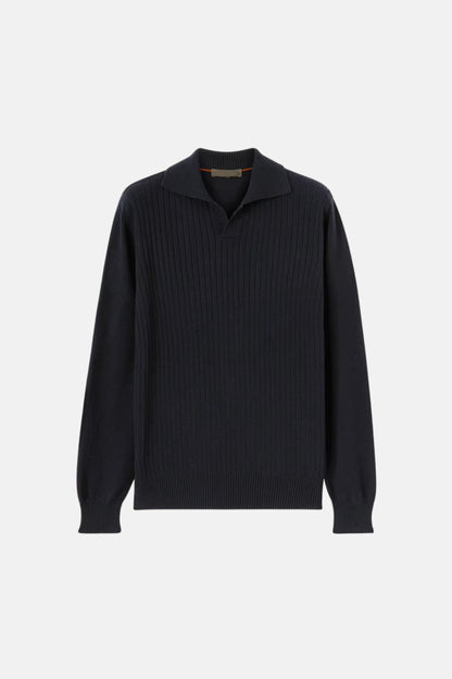 cashwool polo lang zwart