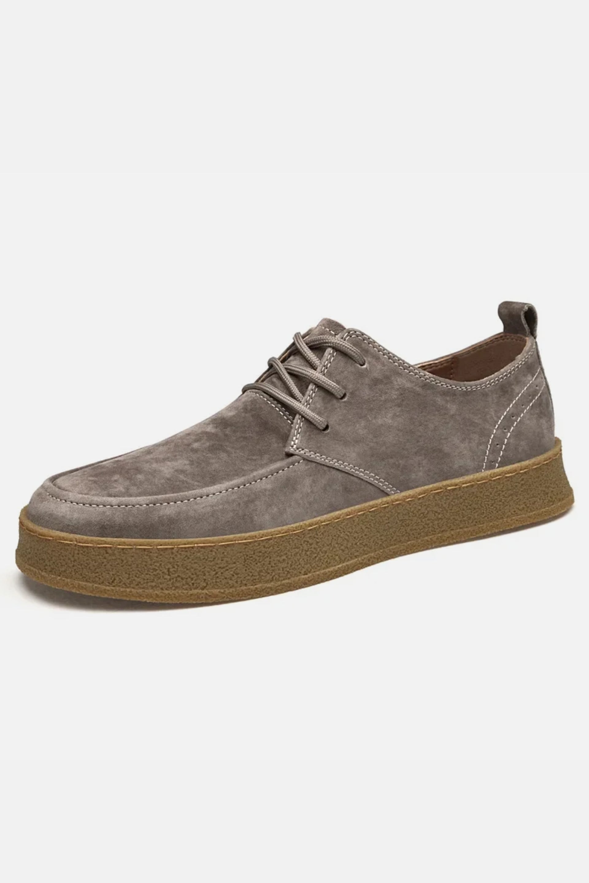 Suede flat classics donkergrijs