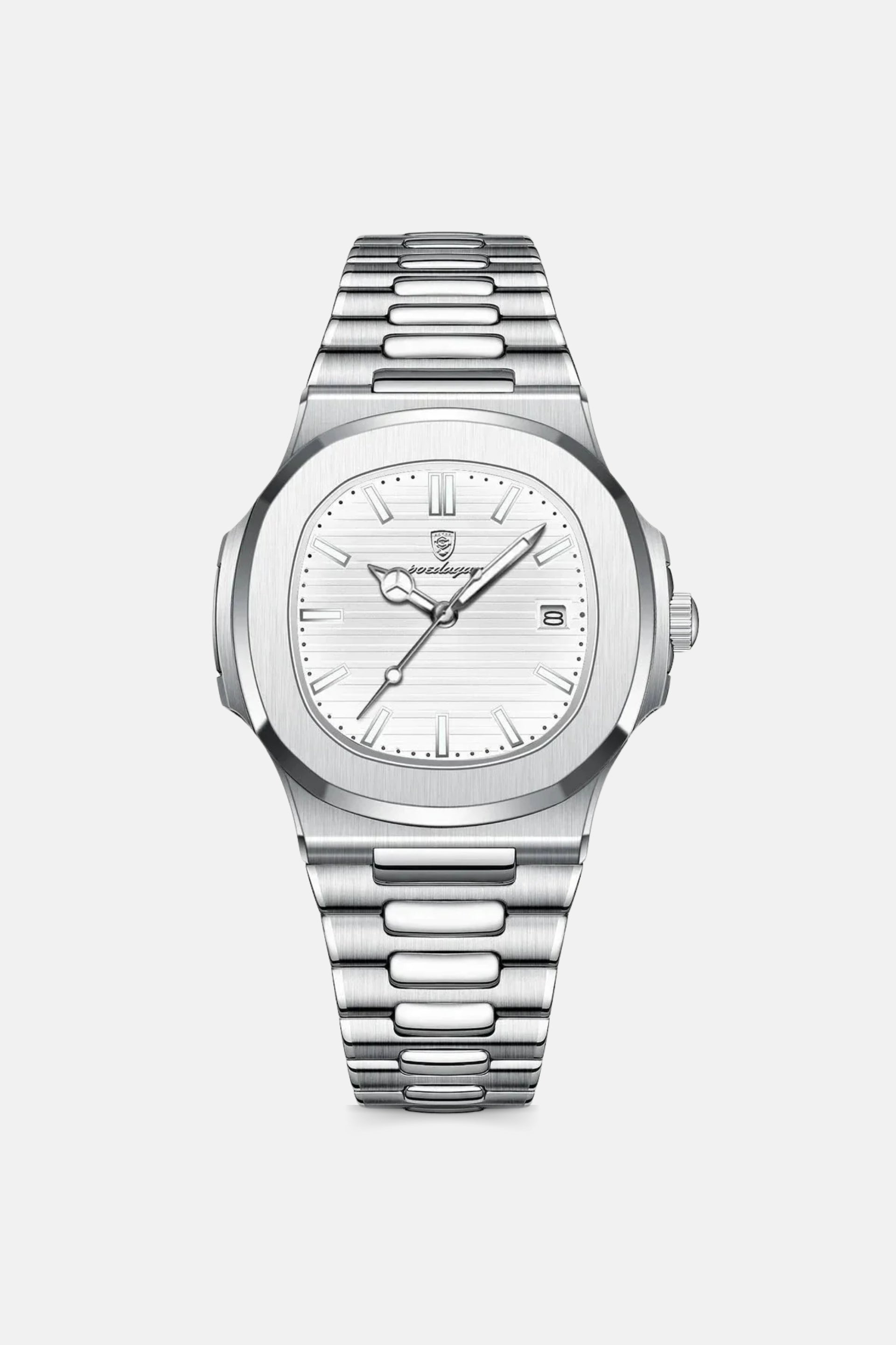 Monaco watch silver white