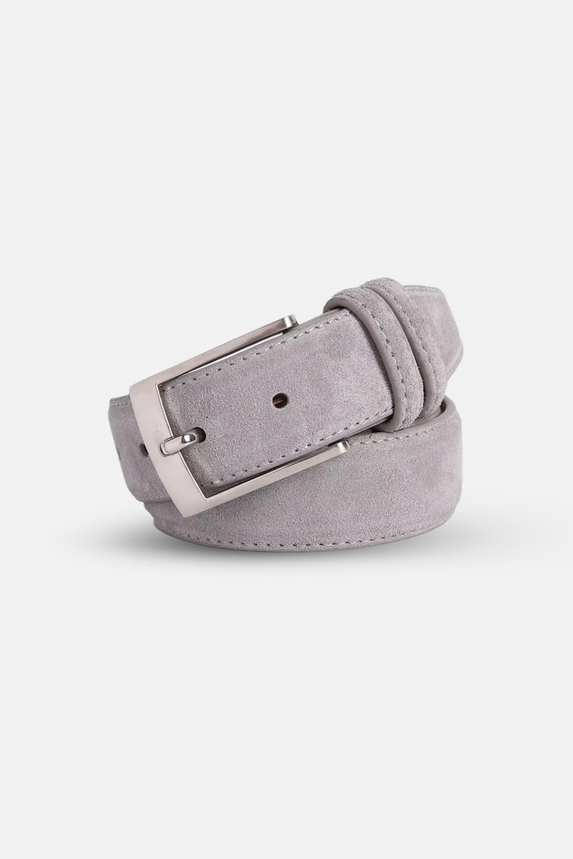 Suede belt grey