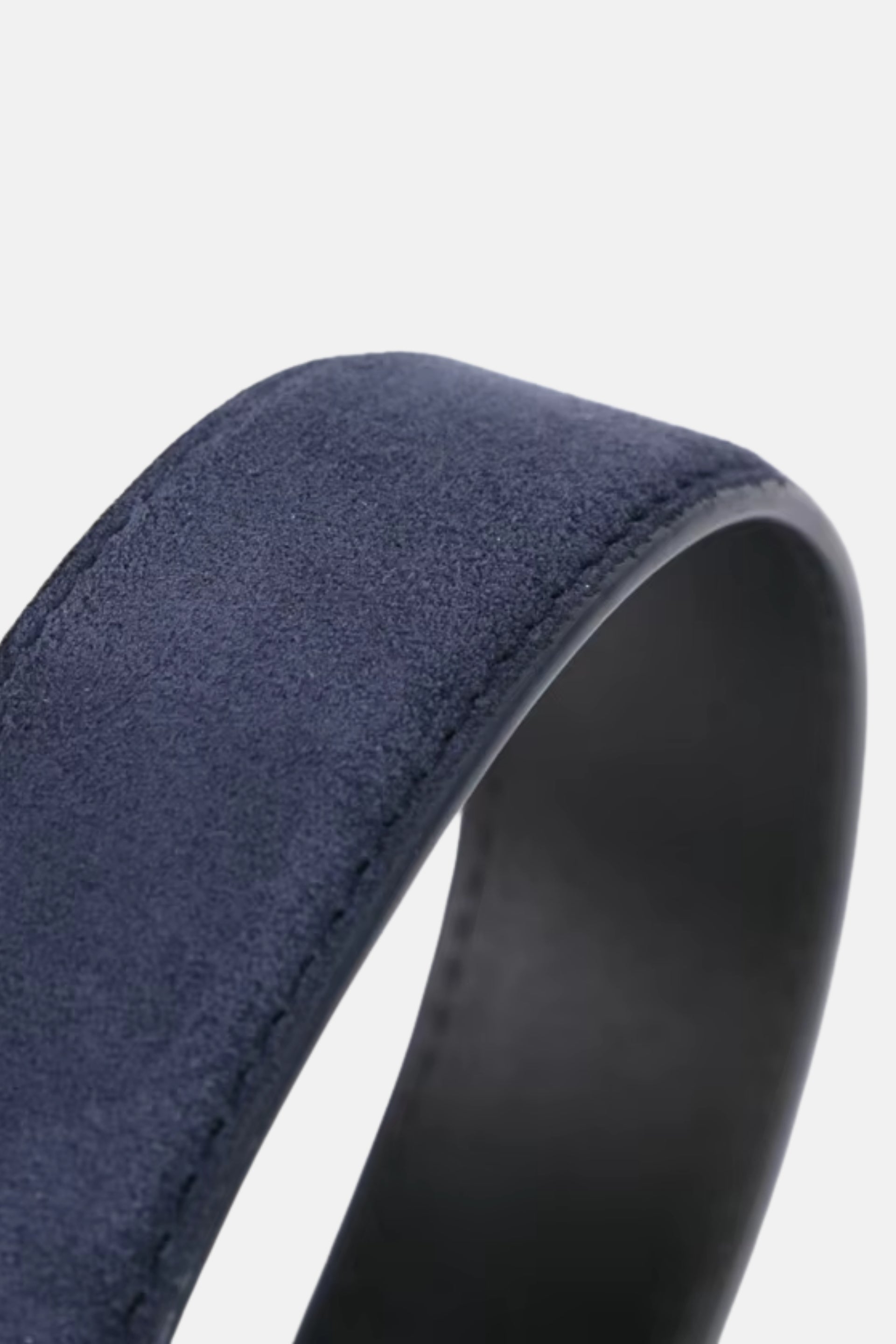 Suede riem donkerblauw