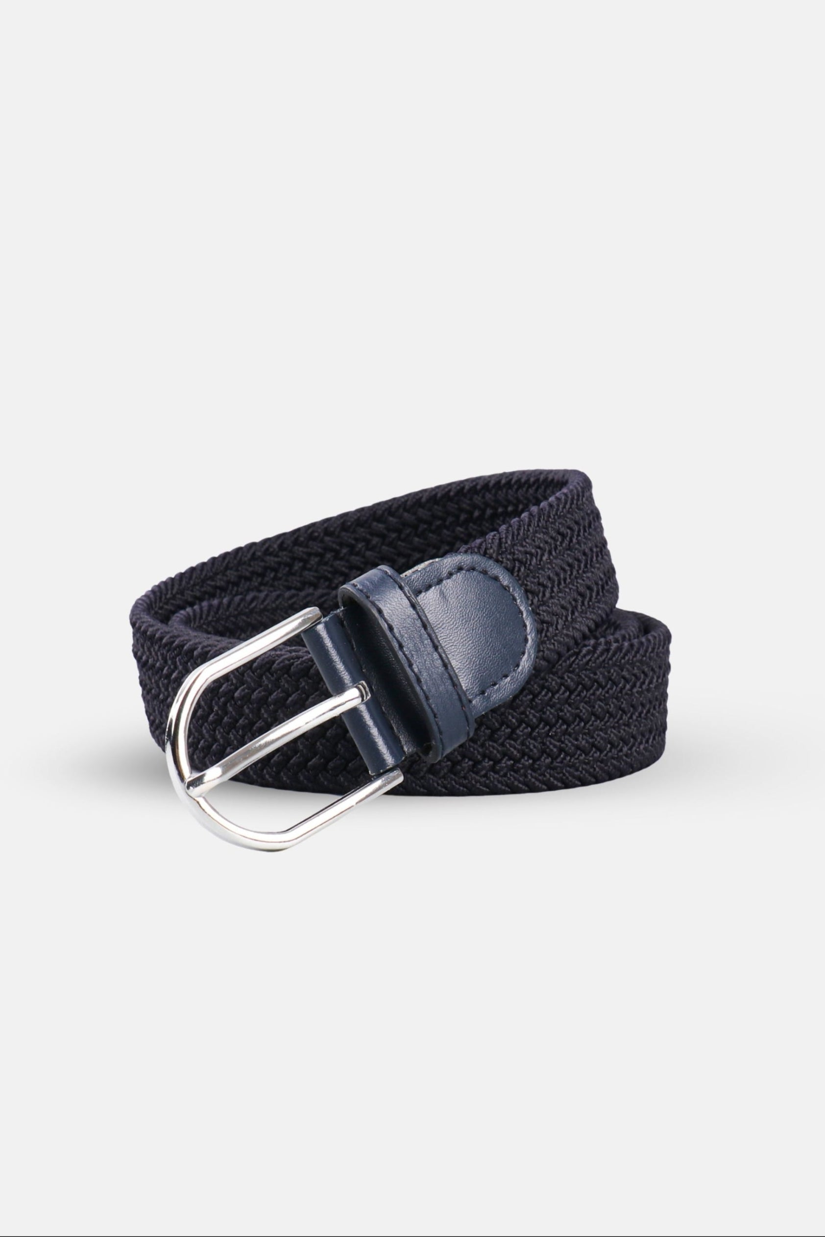 classic braided belt dark blue