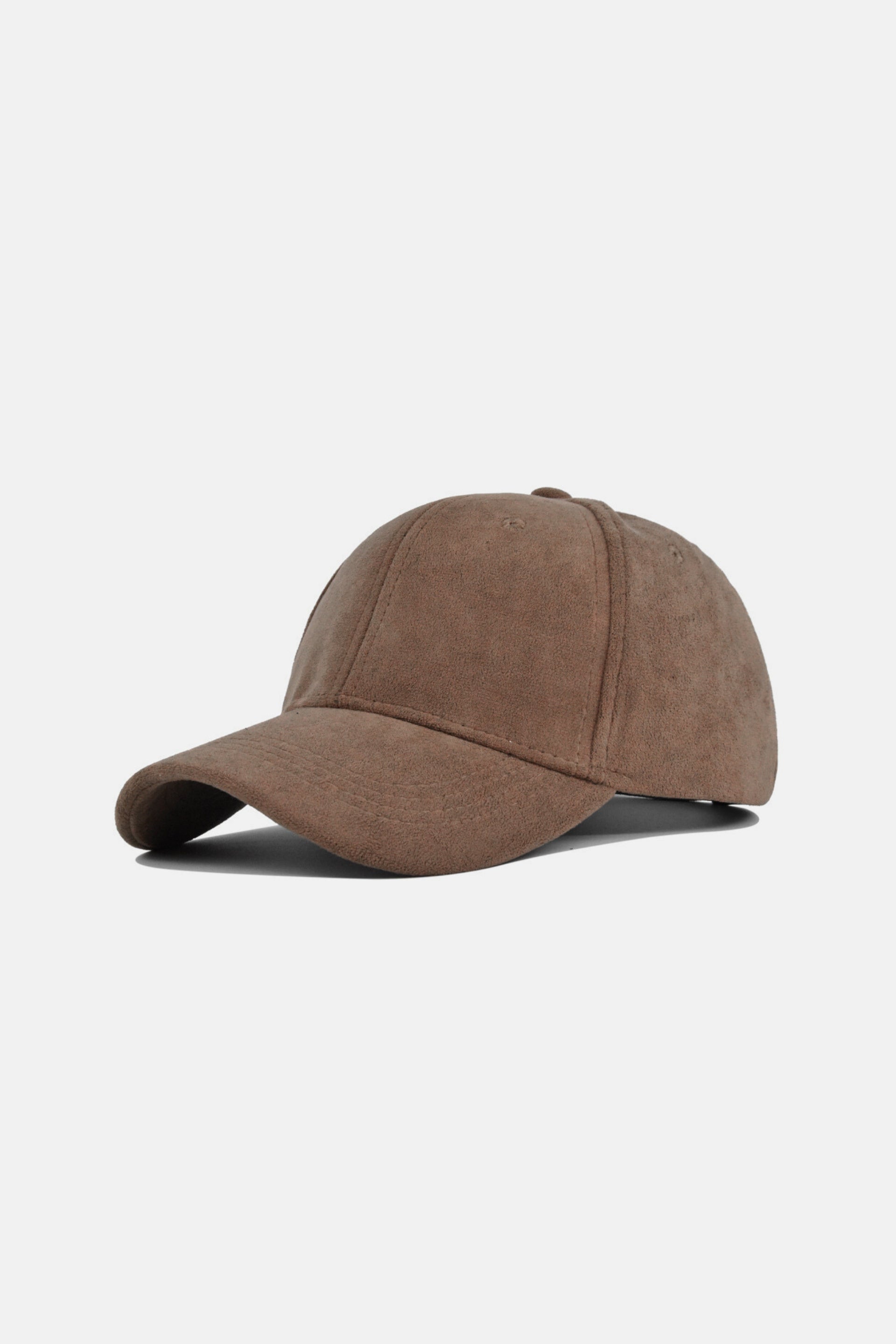 Suede baseball cap bruin