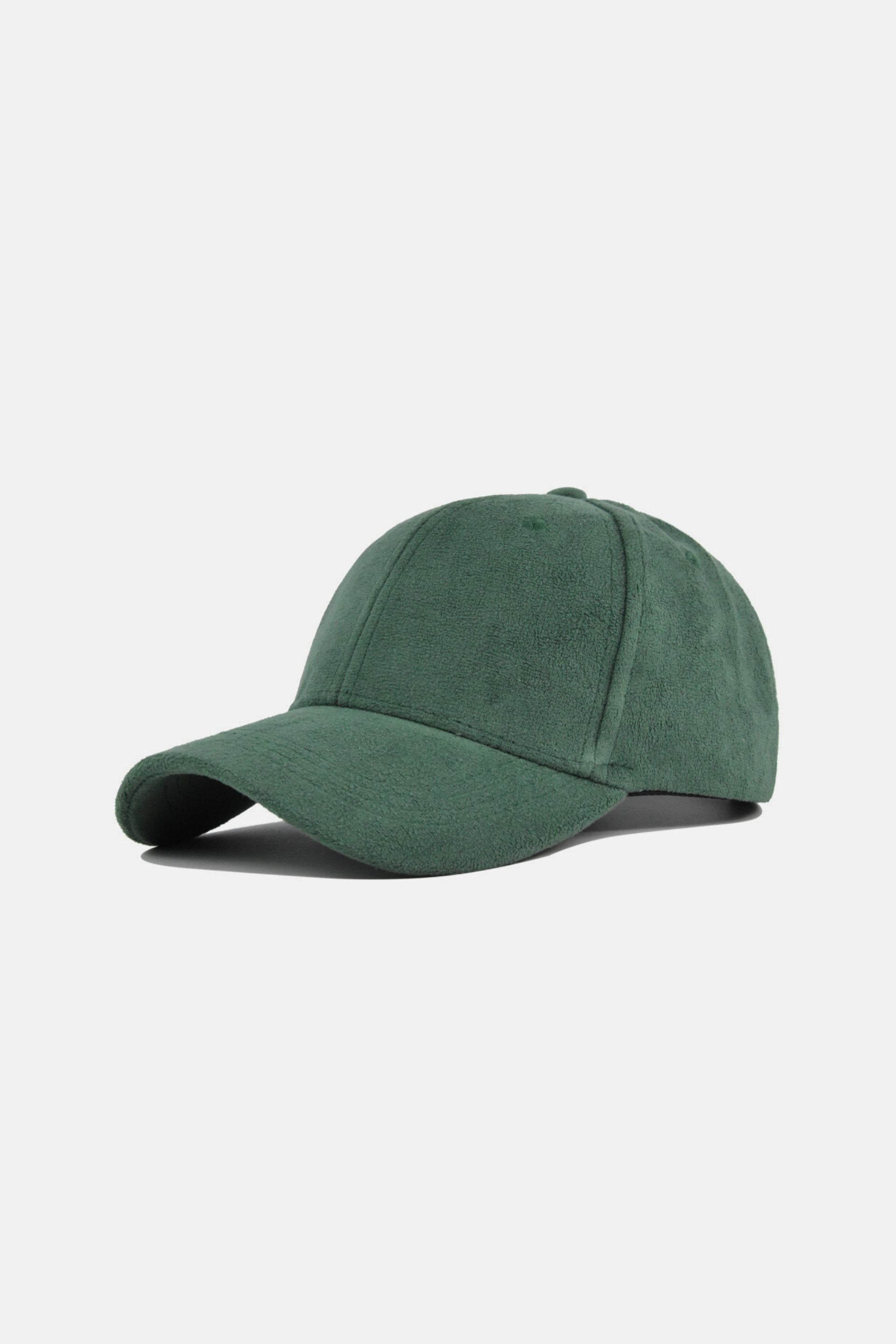 Suede baseball cap groen