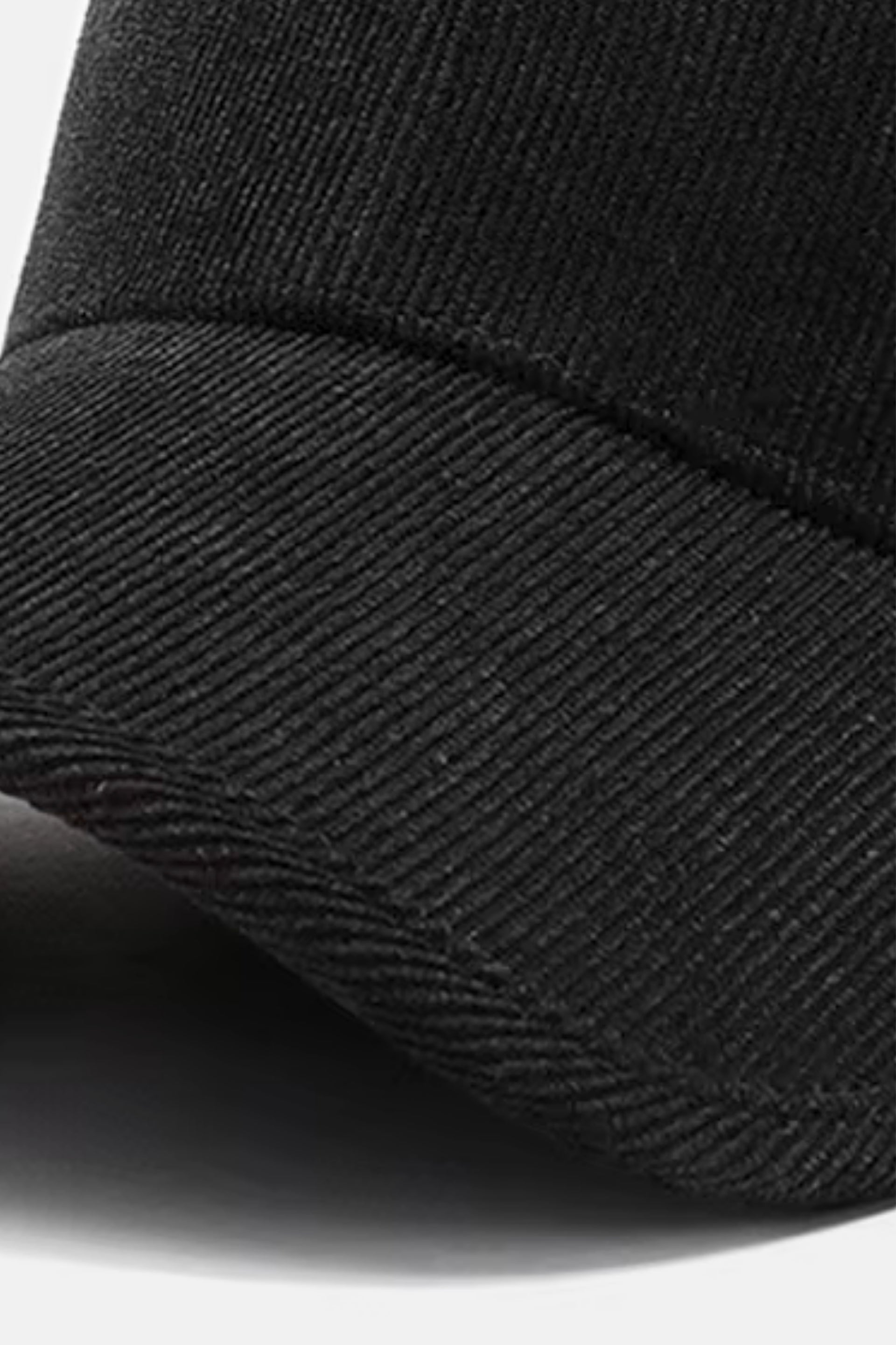 Suede geribbelde baseball cap zwart