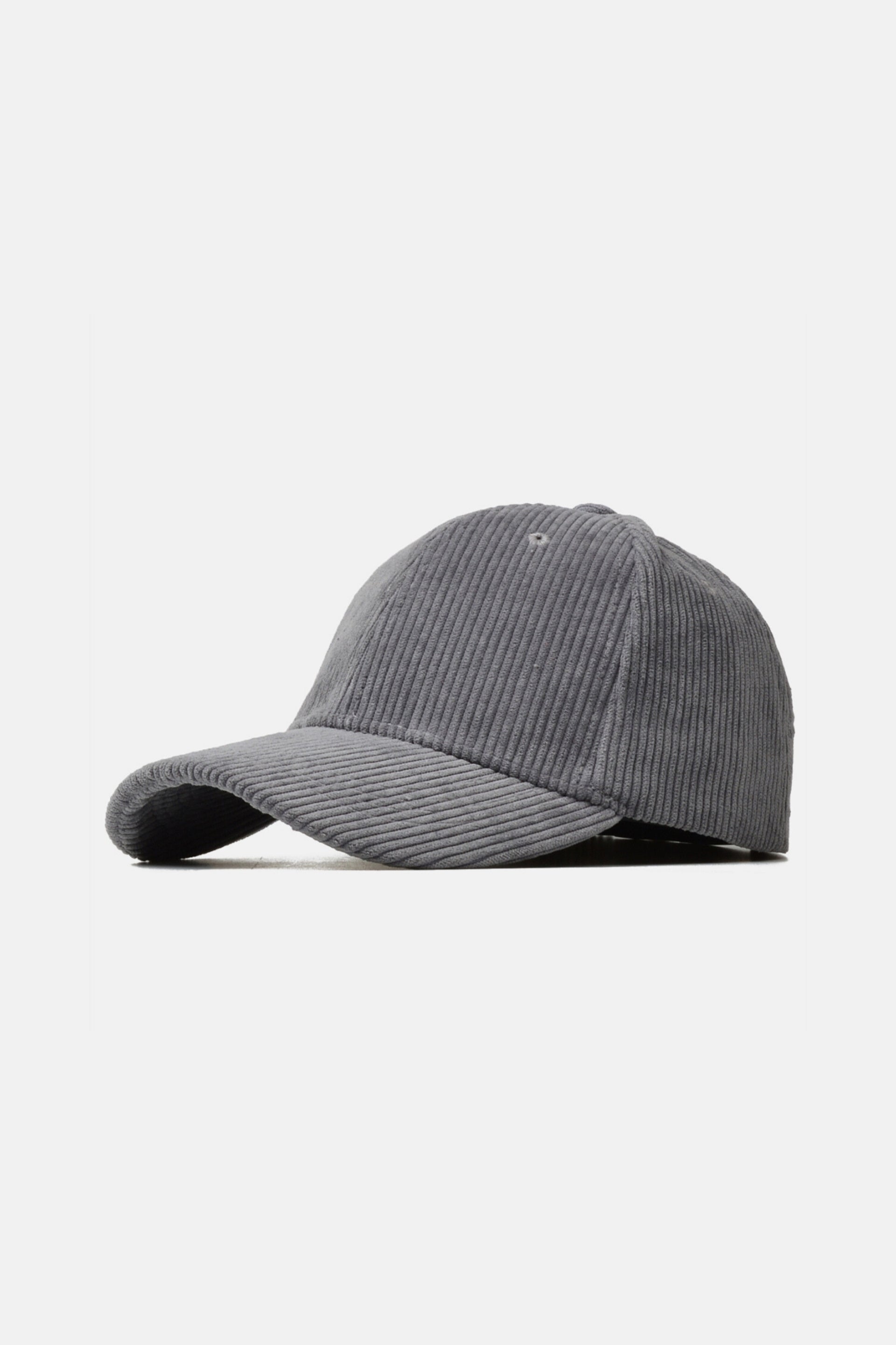 Suede geribbelde baseball cap grijs