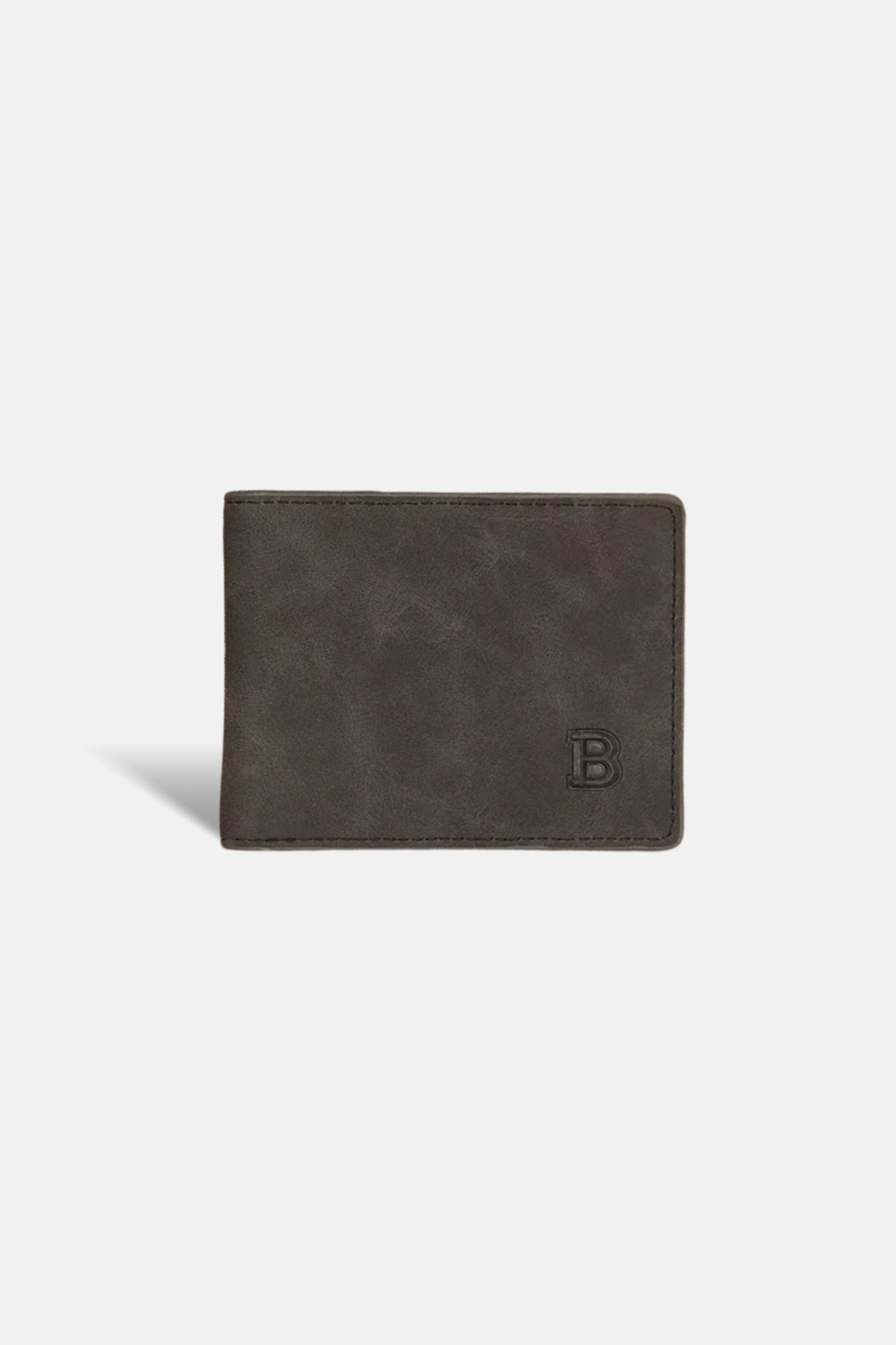 Suede portomonne bruin
