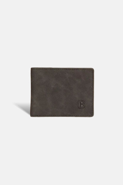Suede portomonne bruin