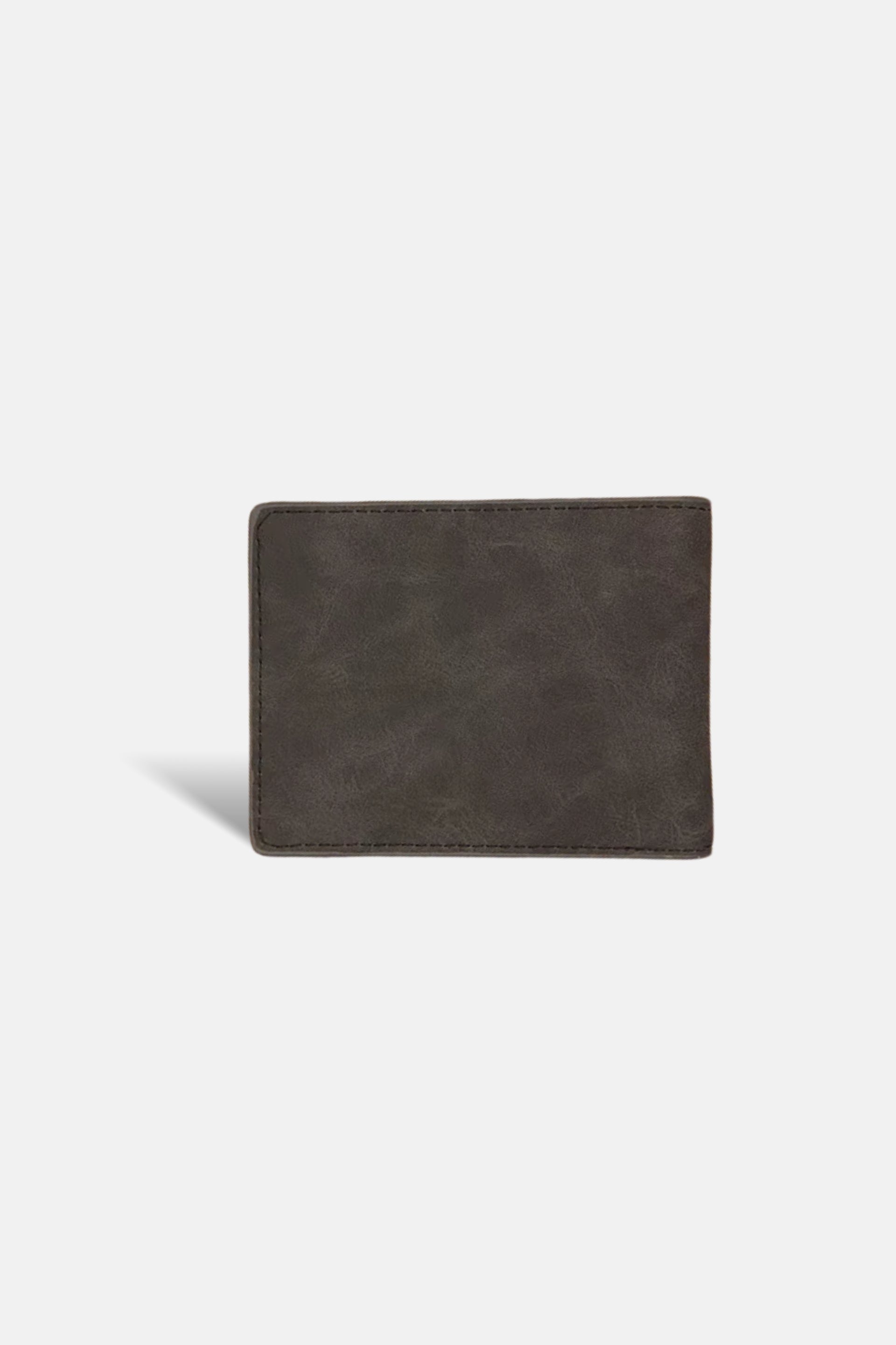 Suede portomonne bruin