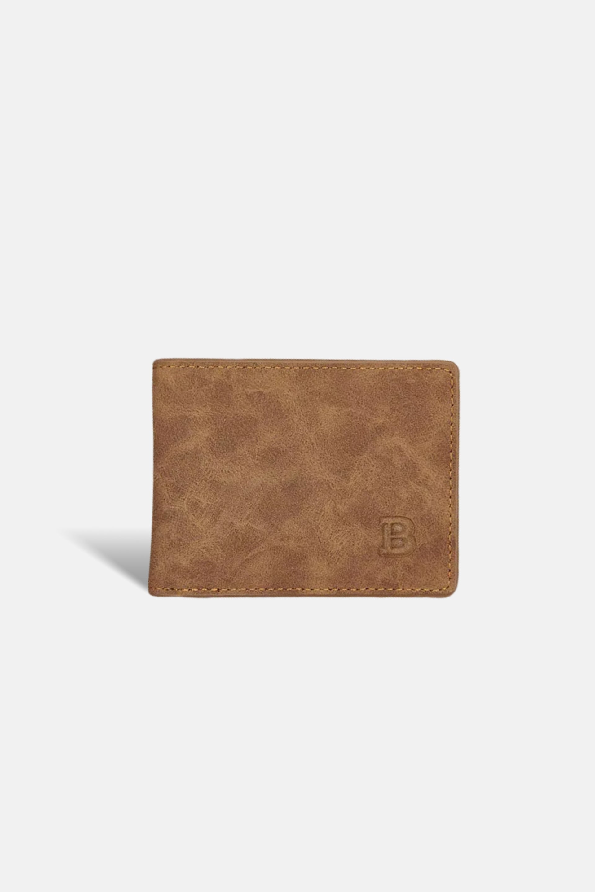 Suede portomonne licht bruin