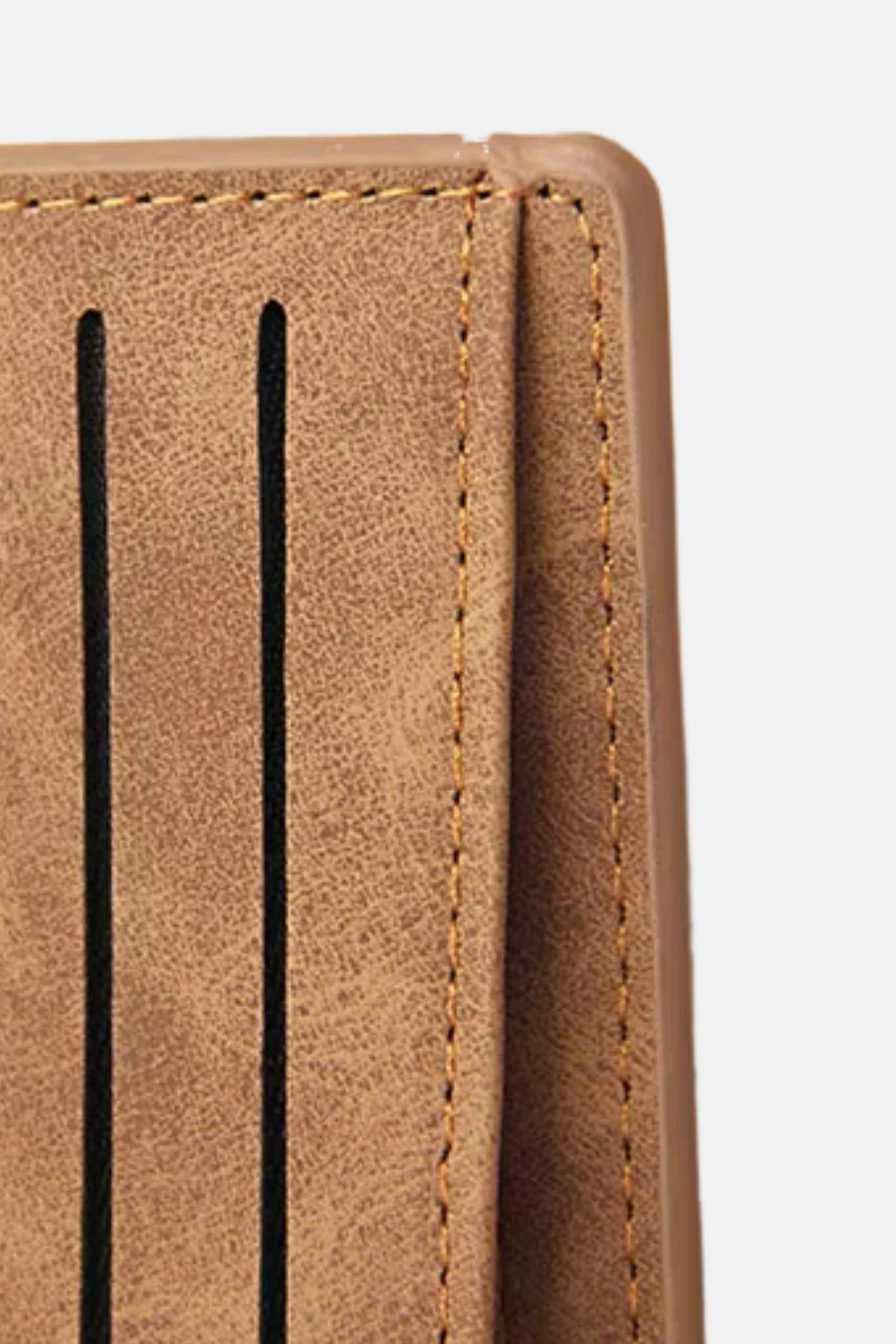 Suede portomonne licht bruin