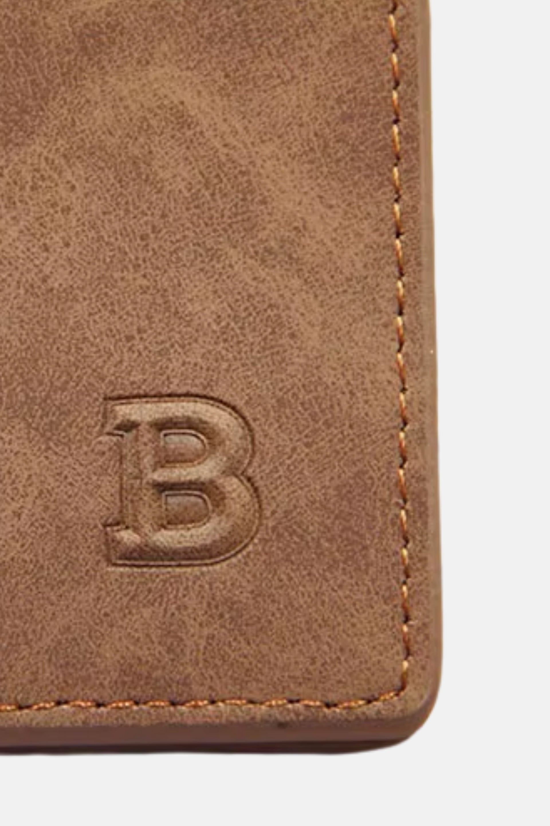 Suede portomonne licht bruin