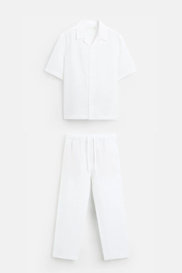 Premium linnen zomer set wit