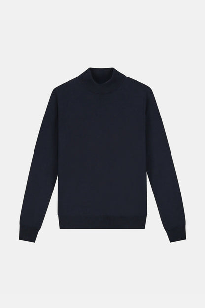 Portofino Kasjmier Mockneck – Nachtblauw