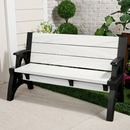 Zestaw 2 ławek ogrodowych Convert-a-Bench Gen II XL Designer – łatwo zmienisz je w stół