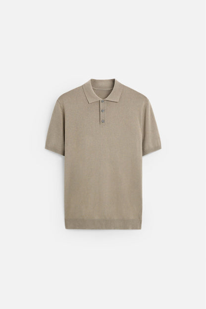 Firenze katoenen Polo - Taupe