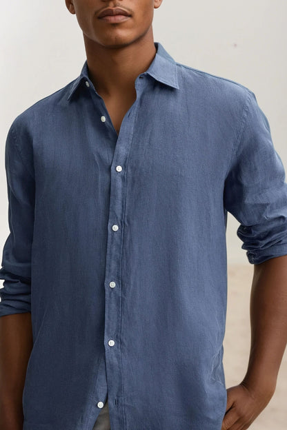 Linnen overhemd denim