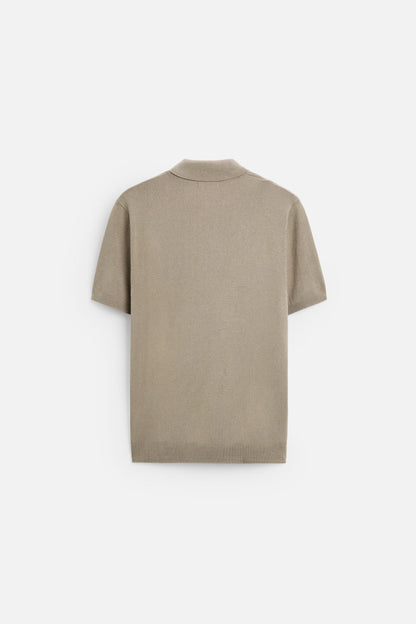 Firenze katoenen Polo - Taupe