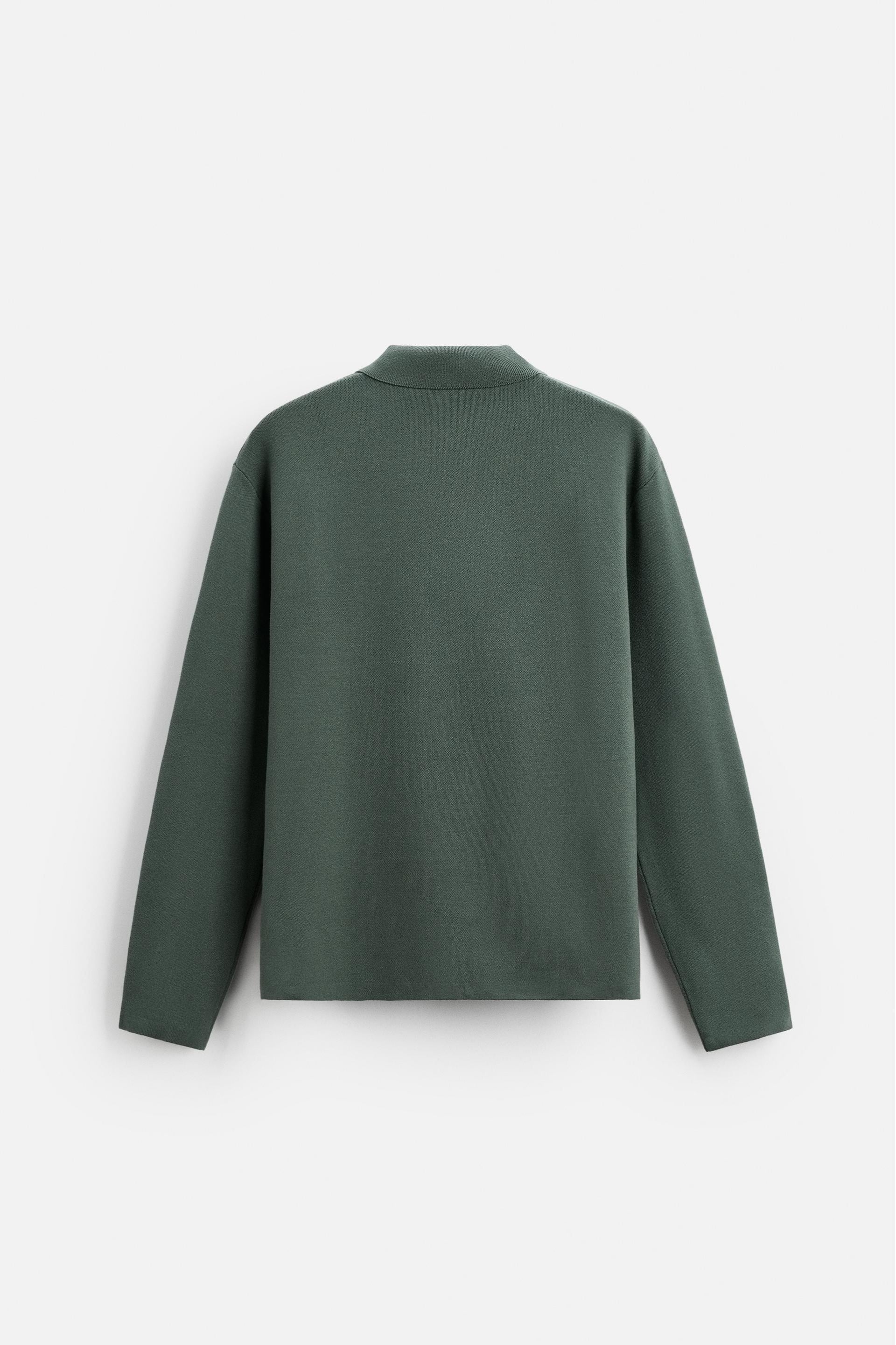 Katoen polo knoopjes lang groen
