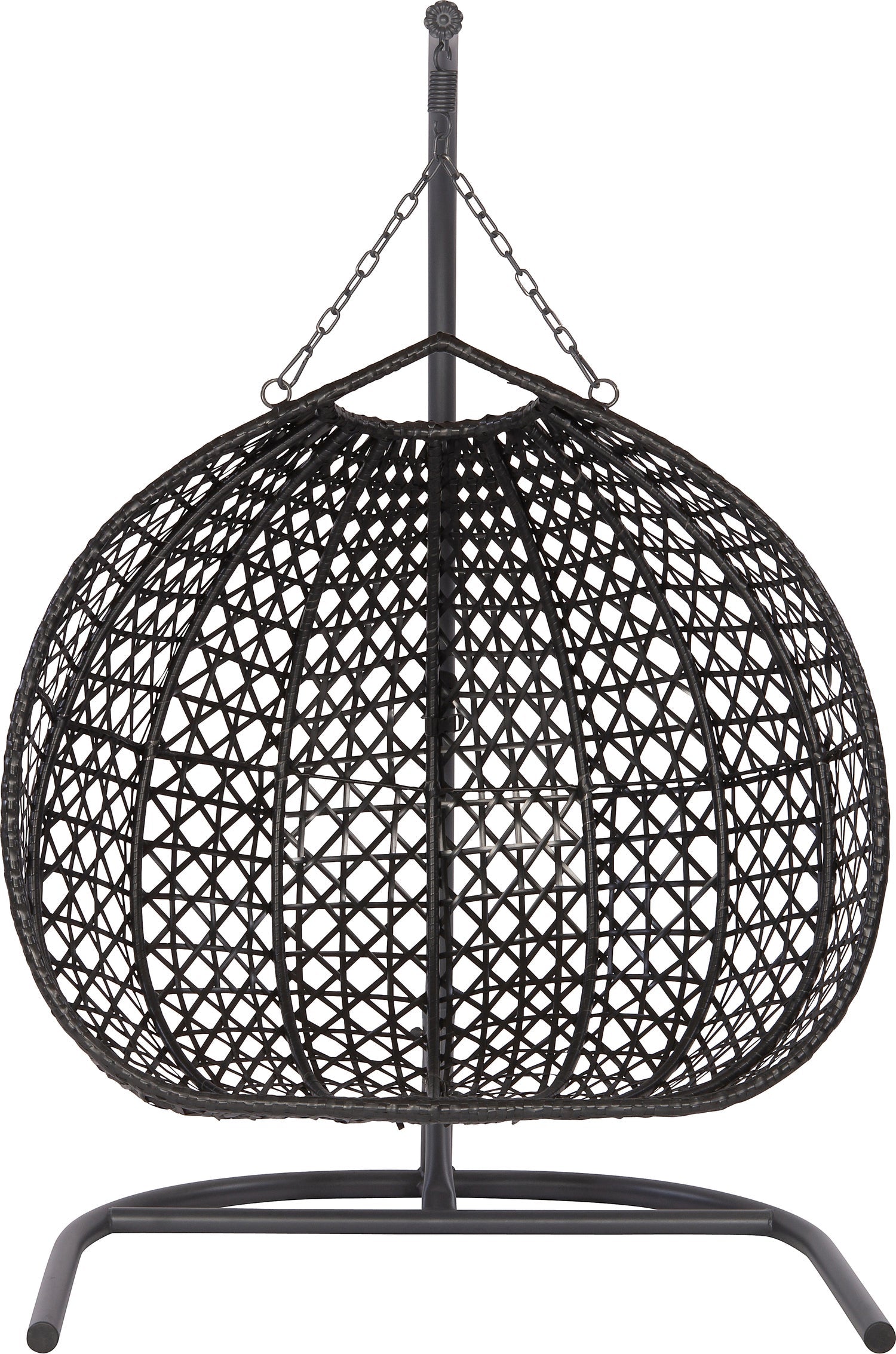 Stelaż do fotel wiszący Adam dla 2 osób – Matowa czerń (nowoczesny design)